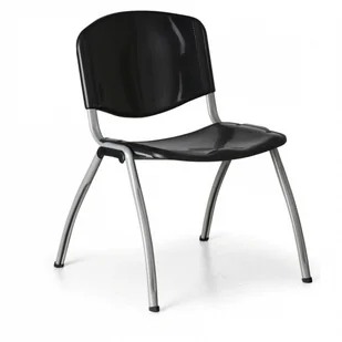 B2B Partner Krzesło kuchenne LIVORNO PLASTIC, czarne ND01/8#BLACK - Krzesła - miniaturka - grafika 1