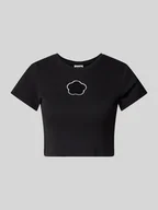 Koszulki i topy damskie - T-shirt krótki z wycięciem model ‘STINE’ - miniaturka - grafika 1