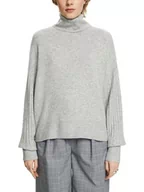 Swetry damskie - ESPRIT Sweter damski, 044/jasnoszary 5, XXL - miniaturka - grafika 1