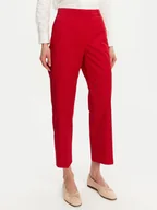 Spodnie damskie - Tommy Hilfiger Chinosy WW0WW40504 Czerwony Straight Fit - miniaturka - grafika 1