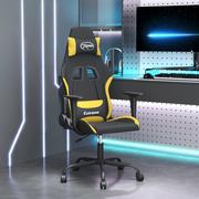 Fotele gamingowe - Lumarko Fotel gamingowy czarno-żółty tkanina - miniaturka - grafika 1