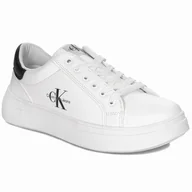 Sneakersy damskie - Calvin Klein Jeans Sneakersy damskie na platformie białe-36 - miniaturka - grafika 1