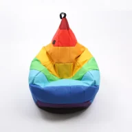 Fotele i pufy dla dzieci - Pufa Worek Dla Dzieci Tipi Patchwork Tęczowy - miniaturka - grafika 1