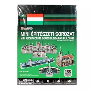 Mini architektura: budynki z Węgier - puzzle 3D z 155 elementami - Puzzle - miniaturka - grafika 1
