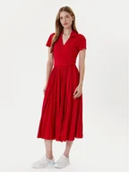 Sukienki - Tommy Hilfiger Sukienka codzienna 1985 WW0WW45733 Czerwony Regular Fit - miniaturka - grafika 1