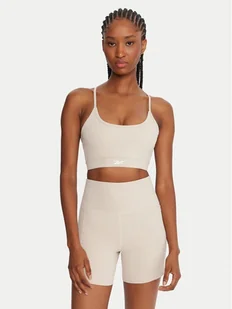 Reebok Biustonosz sportowy Reebok X Ewa Chodakowska RK25312CCW Beżowy - Biustonosze - miniaturka - grafika 1