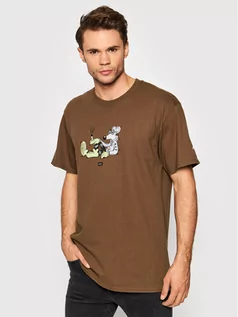 Koszulki męskie - HARRINGTON HUF T-Shirt Steven Mouse TS01688 Brązowy Regular Fit - grafika 1