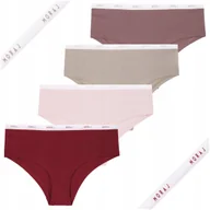 Majtki damskie - Majtki Figi Szorty Damskie Bawełniane Gładkie Kolorowe MORAJ 4 szt - M - miniaturka - grafika 1