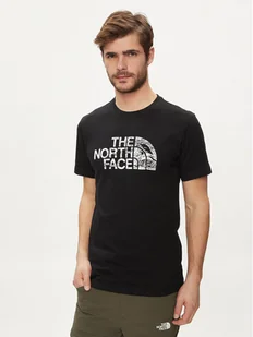 The North Face T-Shirt Woodcut Dome NF0A87NX Czarny Regular Fit - Koszulki męskie - miniaturka - grafika 1