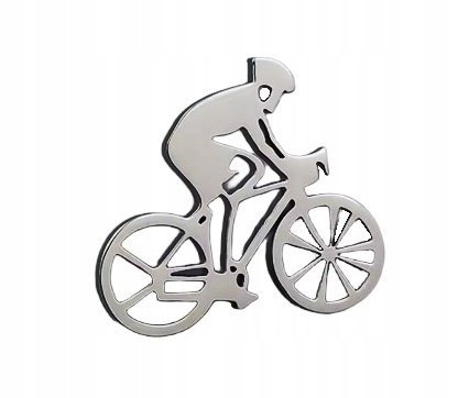 PIĘKNA PRZYPINKA, BROSZKA, PIN, KOLARZ, ROWERZYSTA - STAL NIERDZEWNA