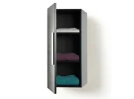 Szafki łazienkowe - Beliani Meble łazienkowe - szafka wisząca łazienkowa czarna BILBAO - miniaturka - grafika 1