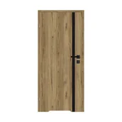 Drzwi wewnętrzne - Skrzydło drzwiowe łazienkowe z podcięciem wentylacyjnym Pallmer orzech włoski 60 lewe Voster - miniaturka - grafika 1