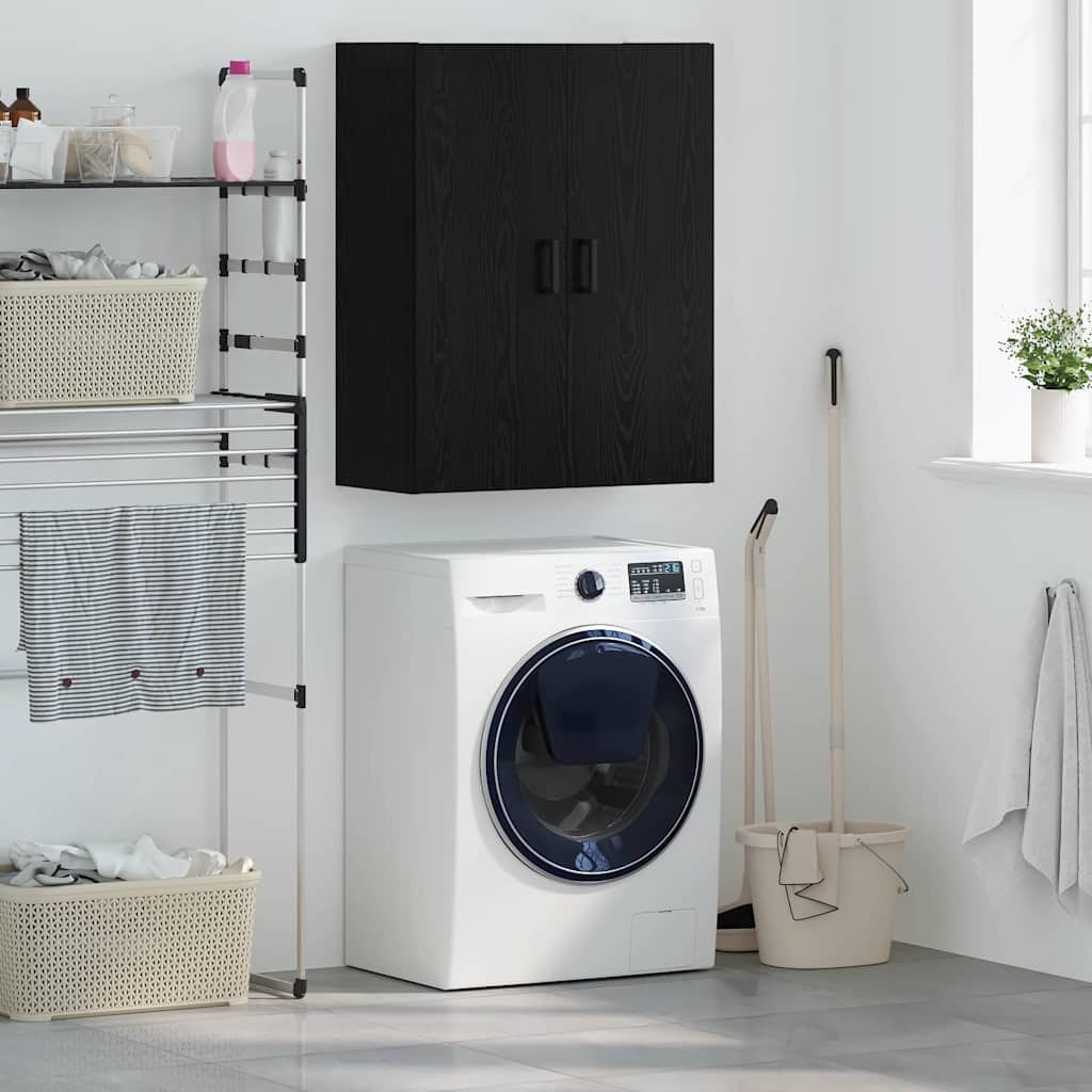 vidaXL Szafka wisząca Czarny 69.5 x 34 x 90 cm Materiał drewnopochodny