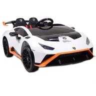 Pojazdy elektryczne dla dzieci - Oryginalne Driftujące Lamborghini Huracan Sto Białe Na Akumulator/smt-555-24v - miniaturka - grafika 1