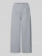 Spodnie damskie - Spodnie materiałowe o szerokim kroju z dodatkiem wiskozy model ‘Kate’ - miniaturka - grafika 1