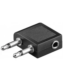 goobay Adapter jack 2x wtyk jack 3.5 mm gniazdo jack 3.5 mm czarny - Złącza, przejściówki, adaptery - miniaturka - grafika 2