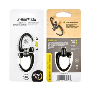 Nite Ize - Karabińczyk S-Biner 360 SlideLock Dual Carabiner #3 - Czarny - SBLR3-01-R3 - Sprzęt wspinaczkowy - miniaturka - grafika 4