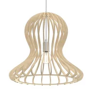 Lampy sufitowe - Wisząca lampa sypialniana Octo 5017 Amplex drewniana ekologiczny nad stół beżowy - miniaturka - grafika 1