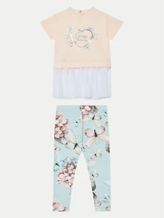 Guess Komplet bluzka i legginsy K5RG05 KAN04 Różowy Regular Fit - Legginsy - miniaturka - grafika 1