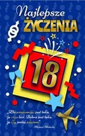 Kartki okolicznościowe i zaproszenia - Kartka Na Osiemnastkę, Z Mottem W2 - miniaturka - grafika 1