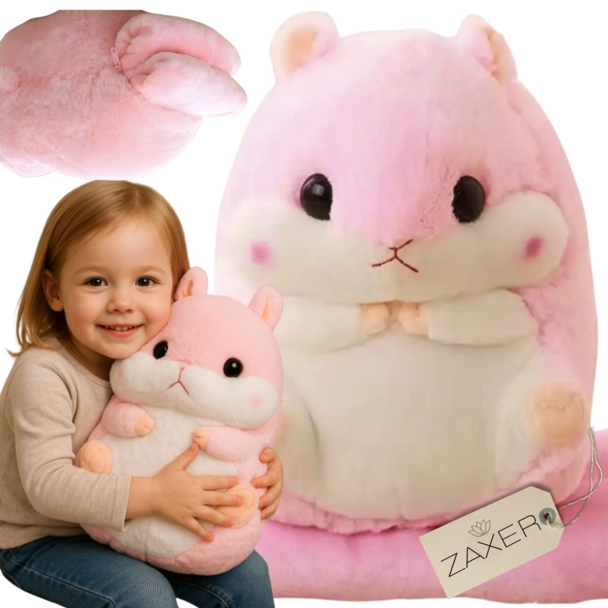 CHOMIK PLUSZOWY Z KOCEM PRZYTULANKA PLUSZAK MIŚ PODUSZKA Z KOCEM MASKOTKA DUŻY 40CM + KOC