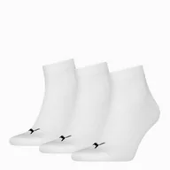 Skarpetki damskie - Skarpety unisex Puma QUARTER PLAIN 3-PACK białe 93858909 - miniaturka - grafika 1