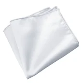 Krawaty i muchy męskie - Poszetka męska gładka - biała - miniaturka - grafika 1