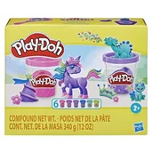 Masy plastyczne - Play-Doh, 6 błyszczących kolorów, masa plastyczna - miniaturka - grafika 1