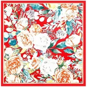 Apaszki i szaliki damskie - CHUSTA duża SZAL SZALIK Apaszka jedwabna damska - miniaturka - grafika 1