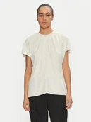 Bluzki damskie - Calvin Klein Bluzka K20K207839 Écru Regular Fit - miniaturka - grafika 1