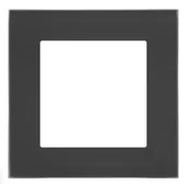 Klawisze i ramki - Kontakt Simon Ramka pojedyncza Nature Simon 55 - szkło mrożone czarne - miniaturka - grafika 1