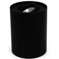 Lampy sufitowe - Reflektor sufitowy spot natynkowy Crono okrągły czarny 1xGU10x10W wym: 12,5 x 9,6 x 9,6 cm aluminium IdeaLED - miniaturka - grafika 1