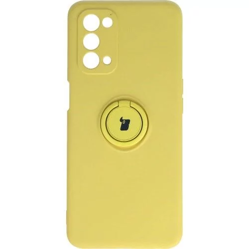 Bizon Etui Case Silicone Ring OPPO A74 5G / A54 5G żółte BCSROPA745GYW