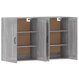 Wiszące szafki 2 szt, szary dąb sonoma, materiał drewnopochodny Lumarko! - Szafki do salonu - miniaturka - grafika 3