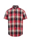 Koszule męskie - Camel Active Męska koszula casual Mężczyźni Regular Fit Bawełna czerwony|niebieski|beżowy w kratkę, XL - miniaturka - grafika 1