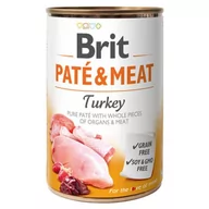 Mokra karma dla psów - Brit Pate &amp; Meat Turkey Indyk Mokra Karma Dla Psa 400 g - miniaturka - grafika 1