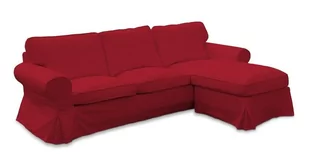 Dekoria Pokrowiec na sofę Ektorp 2-osobową i leżankę czerwony 252 x 163 x 88 cm Etna 1014-705-60 - Meble modułowe i akcesoria - miniaturka - grafika 1