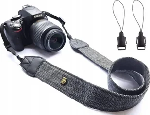 Pasek na Szyję Ramię do Aparatu na Aparat DSLR Lustrzankę Bezlusterkowca / Szary - Paski, szelki, uprzęże foto - miniaturka - grafika 1