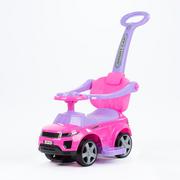 Chodziki - Jeździk Sport Car Z Prowadnikiem Na Gumowych Kołach (614R)  - Różowy - miniaturka - grafika 1