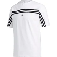 Odzież trekkingowa damska - Adidas, Koszulka męska, 3STRIPE SS TEE FM1529, biały, rozmiar S - miniaturka - grafika 1