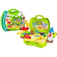 Masy plastyczne - Ciastolina w walizce Świat Dinozaurów Leantoys - miniaturka - grafika 1