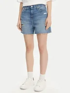 Spodnie sportowe damskie - Calvin Klein Jeans Szorty jeansowe J20J225159 Niebieski Mom Fit - miniaturka - grafika 1