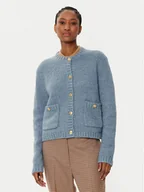 Swetry damskie - Tommy Hilfiger Kardigan WW0WW44473 Niebieski Regular Fit - miniaturka - grafika 1