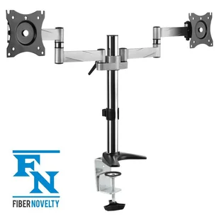Fiber novelty F75 - Solidny biurkowy uchwyt do dwóch monitorów 2x LCD, LED 13"-27" Regulacja 3D - Uchwyty do monitorów - miniaturka - grafika 1