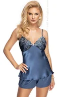 Piżamy damskie - Elodie komplet piżama satynowa w kolorze niebieskim, Kolor niebieski, Rozmiar S, Irall - Primodo.com - miniaturka - grafika 1