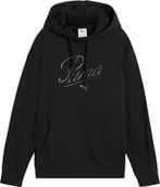 Bluzy damskie - Bluza damska Puma Ess Script Comfort Hoodie czarna 684983 01 L - miniaturka - grafika 1