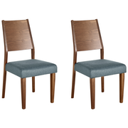 Krzesła - Lumarko Zestaw 2 krzeseł do jadalni ciemne drewno ELMIRA  - miniaturka - grafika 1