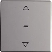 Wyłączniki światła i elektryczne - Q.x Przycisk żaluzjowy komfort do sterowników żaluzjowych Berker.Net, alu aksamit, lakierowany - miniaturka - grafika 1