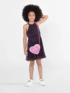 MICHAEL KORS KIDS Sukienka elegancka R12152 S Czarny Regular Fit - Sukienki i spódniczki dla dziewczynek - miniaturka - grafika 1