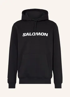 Salomon Bluza Z Kapturem Salomon Logo schwarz - SALOMON - Bluzy męskie - miniaturka - grafika 1